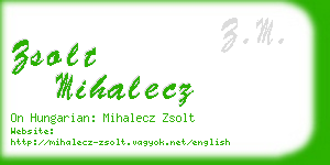 zsolt mihalecz business card